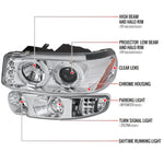 Spec-D 01-06 GMC Yukon/XL Denali/02-06 GMC Sierra Halo Bumper Lights