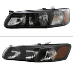 Spec-D 00-01 Camry Headlights OEM Style with Amber Reflectors Black