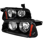 Spec-D 06-10 Dodge Charger Headlights OEM Style w/ Corner Lights Black