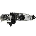 Spec-D 98-00 Toyota Corolla 1PC Crystal Headlights Matte Black/Clear
