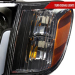 Spec-D 05-06 Tundra/05-07 Sequoia Headlights OEM style Black/Amber