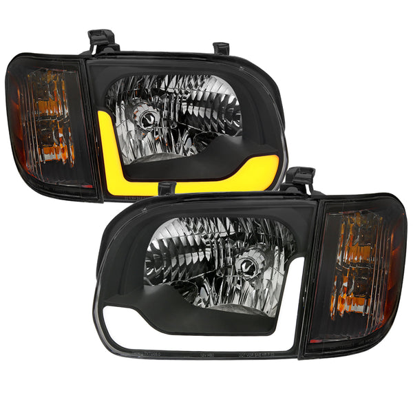 Spec-D 05-06 Tundra/05-07 Sequoia Headlights OEM Style SEQ Black