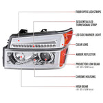 Spec-D 04-12 Colorado/GMC Canyon SEQ Pro Headlights Assembly Chrome