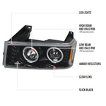 Spec-D 04-12 Colorado GMC Canyon Halo Headlights/Corner Lights Black