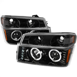 Spec-D 04-12 Colorado GMC Canyon Halo Headlights/Corner Lights Black
