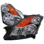 Spec-D 07-09 Nissan Altima 4DR Headlights Amber Reflectors Black