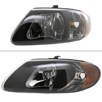 Spec-D 01-07 Dodge Caravan Headlights OEM Style Black/Clear