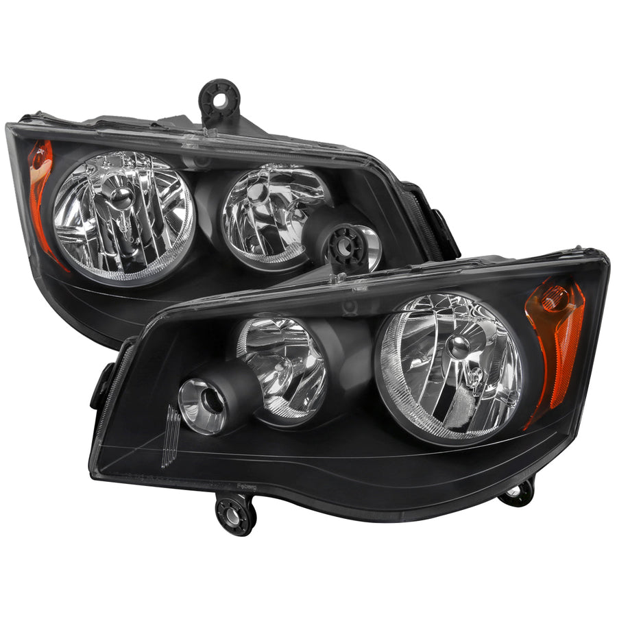 Spec-D 08-18 Grand Caravan Chrysler Town Country Headlights Black
