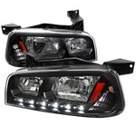 Spec-D 06-10 Dodge Charger 1PC Style Headlights OEM Style Black