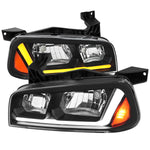 Spec-D 06-10 Dodge Charger Headlights Sequetial OEM Style Black