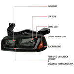 Spec-D 06-10 Dodge Charger SEQ LED Headlights OEM Style Black/Smoked