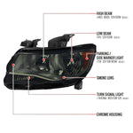 Spec-D 15-22 Chevy Colorado Headlights OEM Style Black/Smoked Lens