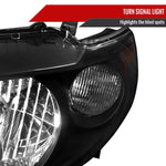 Spec-D 09-10 Corolla Headlights OEM Style Amber Reflectors Black