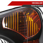Spec-D 02-04 Honda CR-V Headlights OEM Style Black Amber