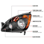 Spec-D 05-06 Honda CR-V OEM Style JP with Headlights Black