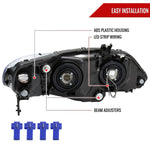 Spec-D 06-11 Honda Civic 4DR 4DR OE Style LED Strip Headlights Chrome