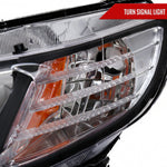 Spec-D 06-11 Honda Civic 4DR Headlights OEM Style LED Strip Black