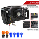 Spec-D 06-08 Ram 1500/06-09 Ram 2500 3500 Headlights Smoked