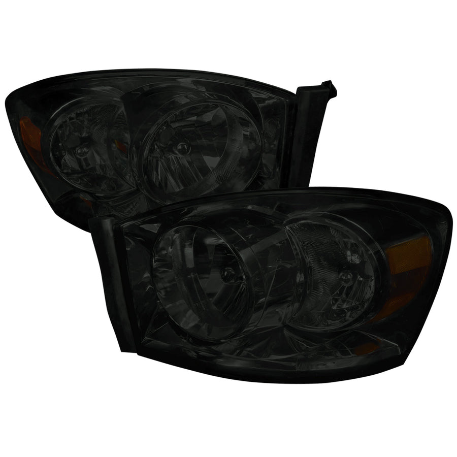 Spec-D 06-08 Ram 1500/06-09 Ram 2500 3500 Headlights OEM Style Smoked