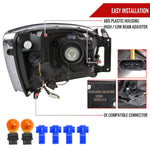 Spec-D 06-08 Ram 1500 2500 3500 Headlights LED Tube OEM Style Black