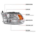 Spec-D 10-18 Dodge Ram/ 19-21 Ram Classic Quad Style Headlights