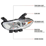 Spec-D 13-16 Dodge Dart Headlights OEM Style High/Low Beam Chrome