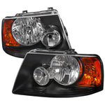 Spec-D 03-07 Ford Expedition Headlights OEM Style Black Amber