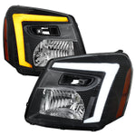 Spec-D 05-09 Equinox OEM Style with SEQ Bar Matte Headlights Black