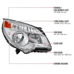 Spec-D 10-15 Equinox Passenger Headlight OEM Chrome Replacement