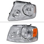 Spec-D 04-08 Ford F-150 Mark LT Headlights Dual Halo Projector Chrome