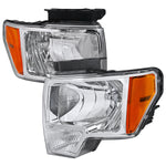 Spec-D 09-14 Ford F-150 OEM OEM Style Crystal Headlights Chrome