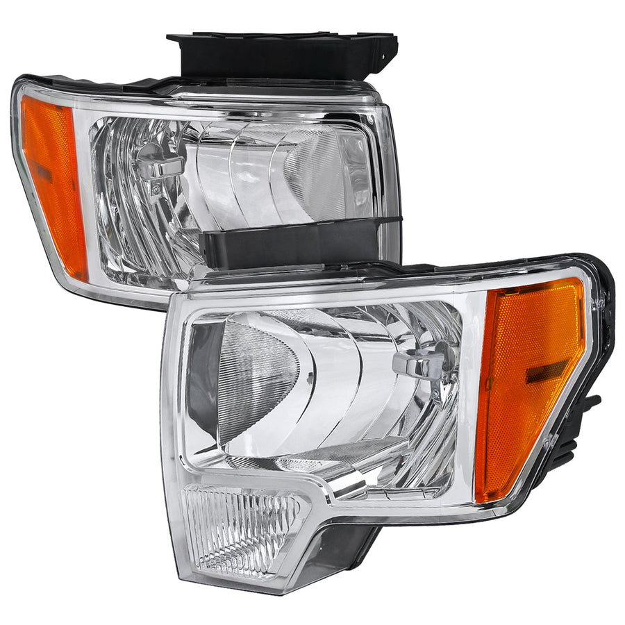 Spec-D 09-14 Ford F-150 OEM OEM Style Crystal Headlights Chrome