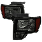 Spec-D 09-14 Ford F-150 Headlights OEM Style Black/Smoked Lens