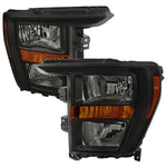 Spec-D 21-23 Ford F-150 Headlights OEM Style Black Smoked.