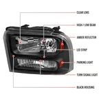 Spec-D 05-07 F250/F350/F450/F550/Excursion SMD LED Headlights Black