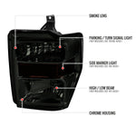 Spec-D 08-10 F-250/F-350/F-450 Super Duty OE Style /Smoked Headlights