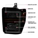 Spec-D 08-10 F250/F350/F450/F550 SEQ LED Headlights Black/Smoked