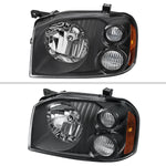 Spec-D 01-04 Nissan Frontier XE Headlights OEM Style Black