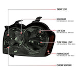 Spec-D 05-07 Jeep Grand Cherokee OE Style Chrome/ Smoked Headlights