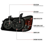 Spec-D 01-03 Highlander Headlights OEM Style Chrome/Smoked Lens