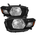 Spec-D 08-10 Toyota Highlander Headlights OEM Style Matte Black/Clear