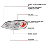 Spec-D 06-16 Chevy Impala Headlights LED Bar OEM Style.