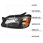 Spec-D 00-04 Legacy 03-06 Baja Sport Headlights OEM Style Black