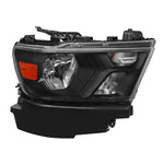 Spec-D 19-24 Ram 1500 Passenger Headlight Black/Clear Replacement