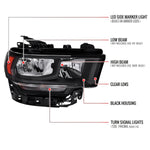 Spec-D 19-24 Ram 2500/3500 Passenger Headlight Black Replacement