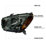 Spec-D 01-03 RAV4 OE Style Headlights Chrome w/ Smoked Lens