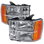 Spec-D 07-14 GMC Sierra 1500D 2500D Denali Headlights OEM Style Chrome