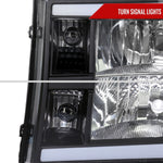 Spec-D 07-13 GMC Sierra 1500/2500/3500 LED Bar OE Style Headlights Blk