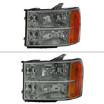 Spec-D 07-13 GMC Sierra 1500 2500HD 3500HD Smoked Headlights
