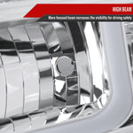 Spec-D 07-13 Silverado 1500 2500HD 3500HD Light Bar Headlights Chrome